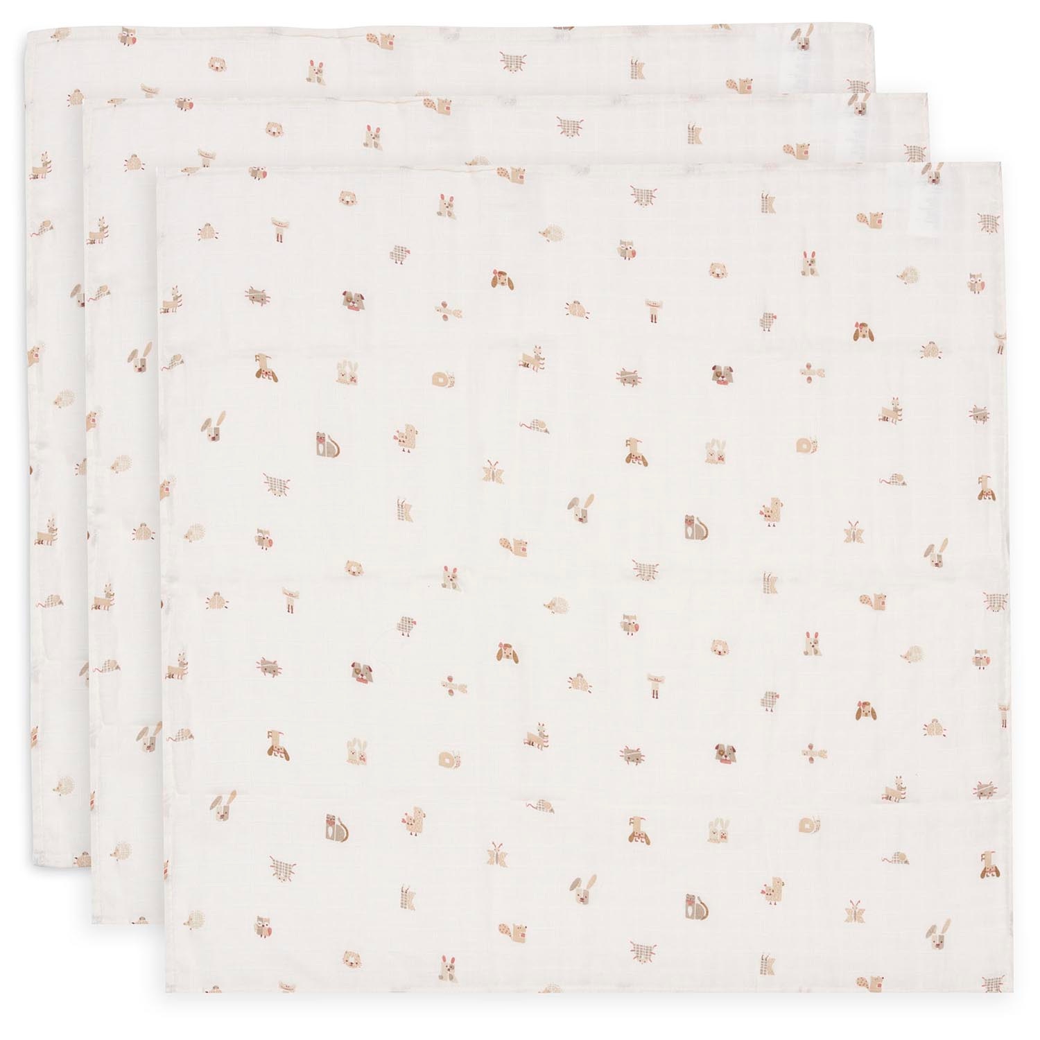 Jollein hydrofiele multidoeken Animal Friends 3 stuks