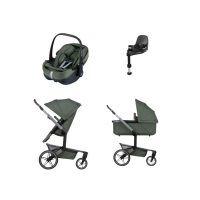 Joolz Day 5 Kinderwagen 4-in-1 - Forest Green | Joolz X Maxi-Cosi Pebble 360 Pro 2 Autostoeltje | Maxi-Cosi FamilyFix 360 Pro