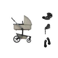Joolz Day 5 Kinderwagen 4-in-1 - Sage Green | Cybex Cloud T Plus Autostoeltje - Sepia Black | Cybex Base T - Black
