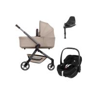 Joolz Hub 2 Kinderwagen 4-in-1 - Sandy Taupe | Maxi-Cosi Pebble 360 Pro 2 Autostoeltje | Maxi-Cosi FamilyFix 360 Pro