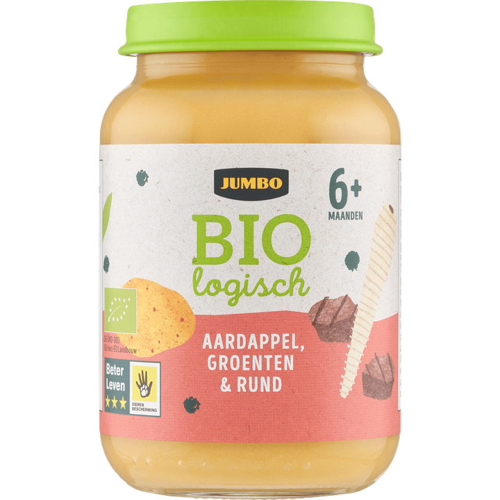 Jumbo Babyvoeding Biologisch Aardappel, Groenten & Rund 6+ Maanden 190 g