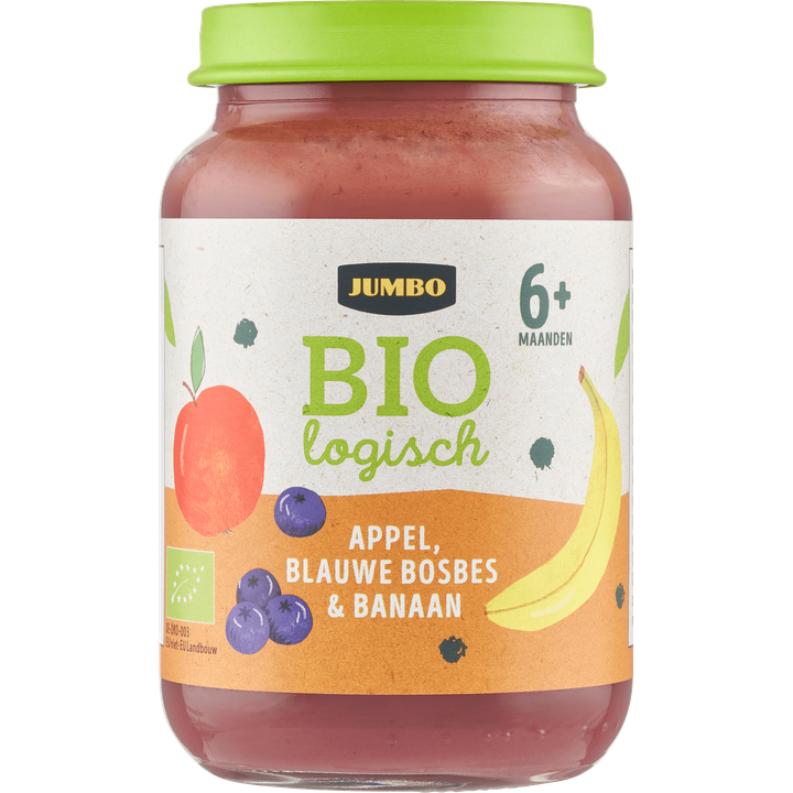 Jumbo Babyvoeding Biologisch Appel, Blauwe Bosbes & Banaan 6+ Maanden 190 g