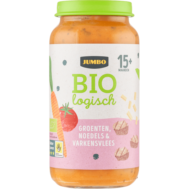 Jumbo Babyvoeding Biologisch Groenten, Noedels & Varkensvlees 15+ Maanden 250 g