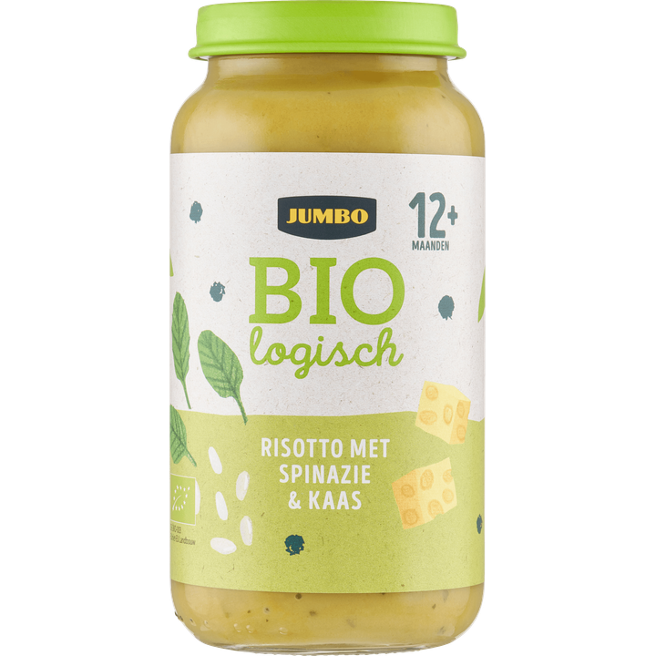 Jumbo Babyvoeding Biologisch Risotto met Spinazie & Kaas 12+ Maanden 250 g