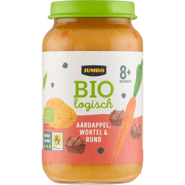 Jumbo Biologisch Babyvoeding Aardappel, Wortel & Rund 8+ Maanden 220 g