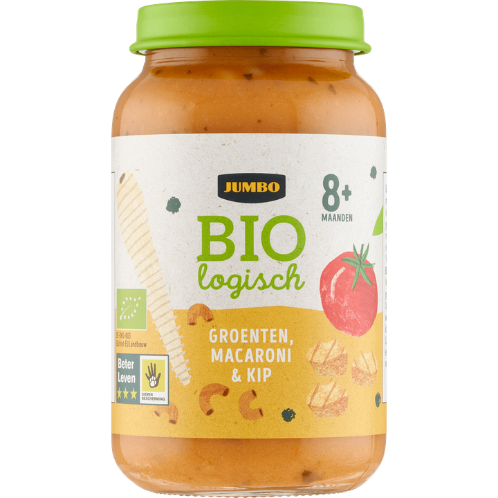Jumbo Biologisch Babyvoeding Groenten, Macaroni & Kip 8+ Maanden 220 g