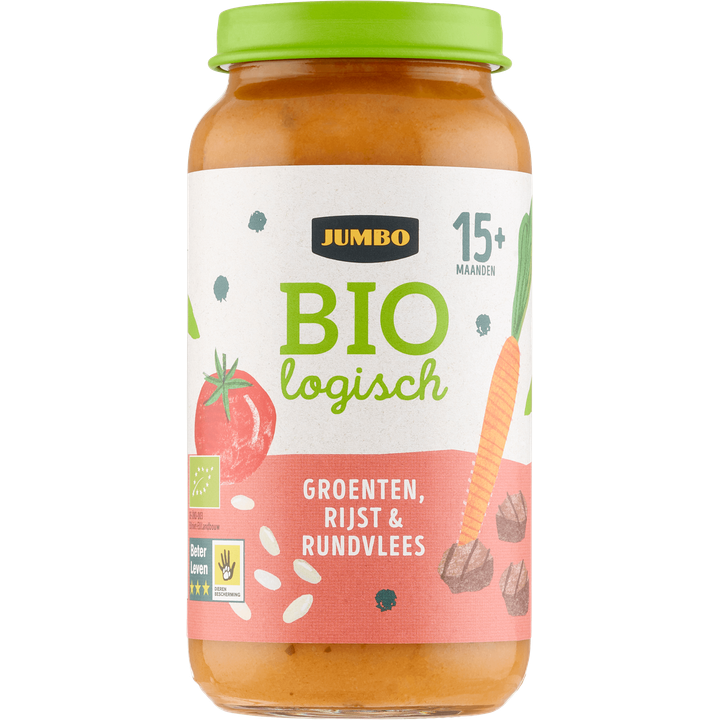 Jumbo Biologisch Babyvoeding Groenten, Rijst & Rundvlees 15+ Maanden 250 g