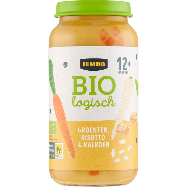 Jumbo Biologisch Babyvoeding Groenten Risotto & Kalkoen 12+ Maanden 250 g
