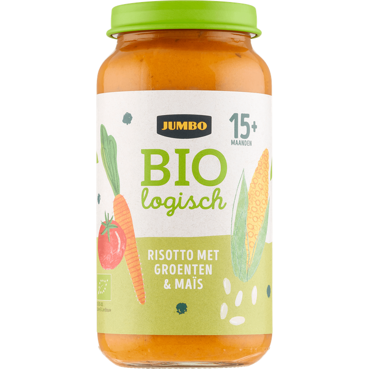 Jumbo Biologisch Babyvoeding Risotto met Groenten & Maïs 15+ Maanden 250 g