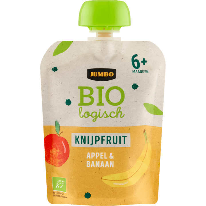 Jumbo Biologisch Knijpfruit Appel & Banaan 6+ Maanden 90 g