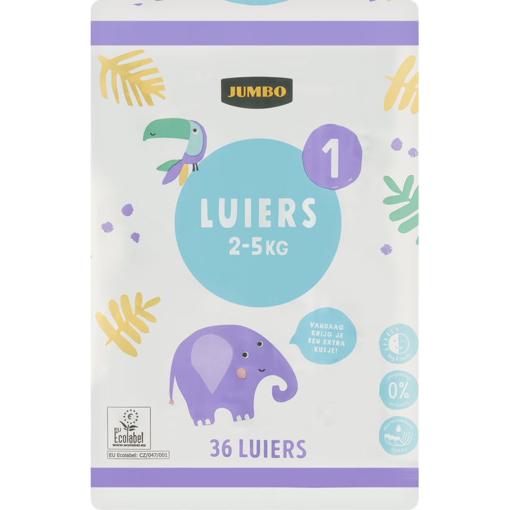 Jumbo Luiers Maat 1 2-5 kg 36 Stuks