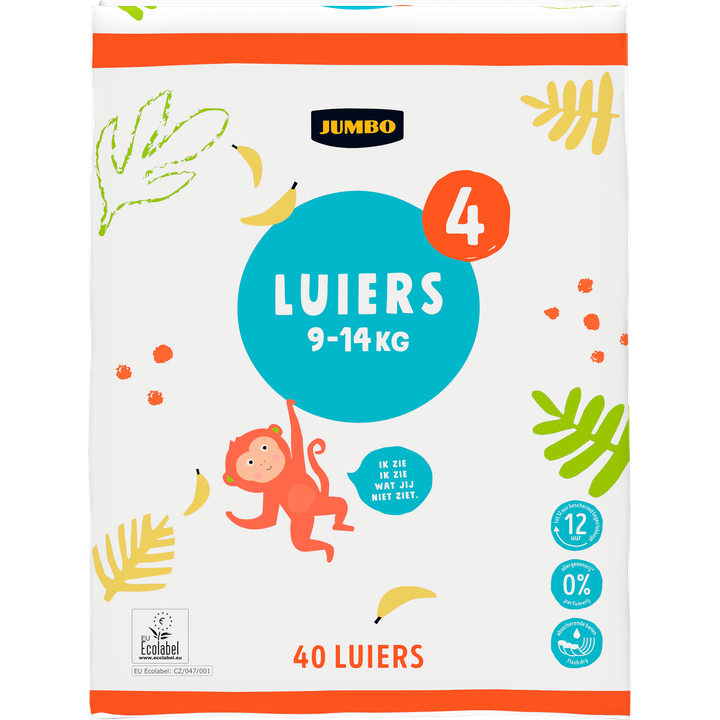 Jumbo Luiers Maat 4 9-14 kg 40 Stuks