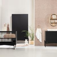 Kidsmill Boutique Babykamer Zwart Mat | Commode + Kast 2-Deurs