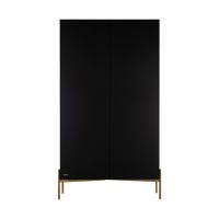 Kidsmill Boutique Kledingkast 2-Deurs Zwart / Brass