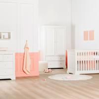 Kidsmill Chateau E4 Babykamer - Wit | Ledikant 60x120 cm + Commode + Kast 2-Deurs