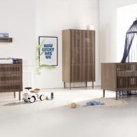 Kidsmill Dai Babykamer Walnoot | Commode + Kast 2-Deurs