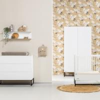 Kidsmill Intense II Babykamer Wit / Zwart | Ledikant 70 x 140 cm + Commode 3L