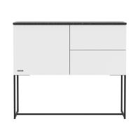 Kidsmill Intense II Commode 1D / 2L Mat Wit - Zwart - Marmer Zwart