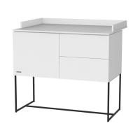 Kidsmill Intense II Commode 1D / 2L Mat Wit - Zwart - Mat Wit Extra Diep