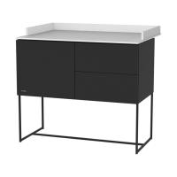 Kidsmill Intense II Commode 1D / 2L Mat Zwart - Zwart - Mat Wit Extra Diep