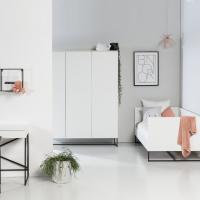 Kidsmill Intense II Kinderkamer Wit / Zwart | Bedbank 90 x 200 cm + Bureau