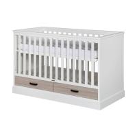 Kidsmill Newport Babybed Wit / Eiken 70 x 140 cm