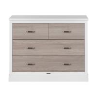 Kidsmill Newport Commode Wit / Eiken - Greep RVS