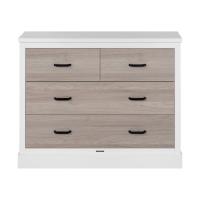 Kidsmill Newport Commode Wit / Eiken - Greep Zwart