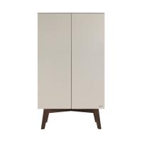 Kidsmill Sixties Kledingkast 2-Deurs Oatmeal / Walnoot