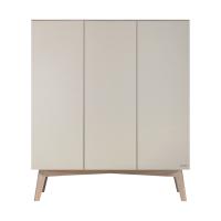 Kidsmill Sixties Kledingkast - 3-Deurs - Oatmeal / Eiken