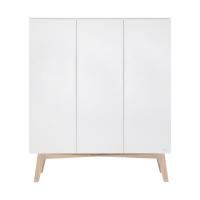 Kidsmill Sixties Kledingkast 3-deurs Wit Mat / Naturel