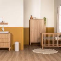 Kidsmill Tune Babykamer Incl. Latjes Eiken | Ledikant 60 x 120 cm + Commode + Kast 2-Deurs