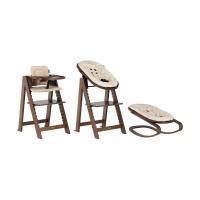 Kidsmill Up! Kinderstoel Beukenhout Walnootkleur - Complete Set - 0 Mnd+ / 6 Mnd+
