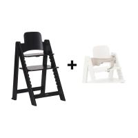 Kidsmill Up! Kinderstoel Incl. Kunststof Babyset Oatmeal - Beuken Zwart