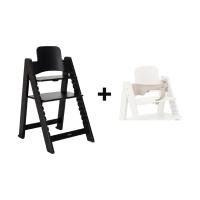 Kidsmill Up! Kinderstoel Incl. Kunststof Babyset Oatmeal - Eiken Zwart