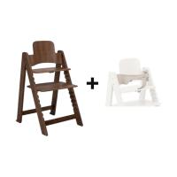 Kidsmill Up! Kinderstoel incl. Kunststof Babyset - Walnoot