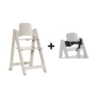 Kidsmill Up! Kinderstoel Incl. Kunststof Babyset Zwart - Beuken Oatmeal