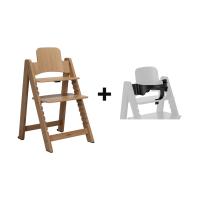 Kidsmill Up! Kinderstoel incl. Kunststof Babyset Zwart - Eiken Naturel