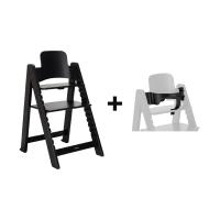 Kidsmill Up! Kinderstoel Incl. Kunststof Babyset Zwart - Zwart Eiken