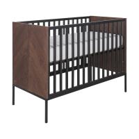 Kidsmill Vince Babybed Black / Walnut 70 x 140 cm