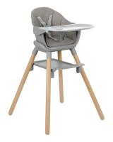 Kikkaboo Kinderstoel 2 in 1 Woody Grijs