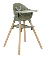 Kikkaboo Kinderstoel 2 in 1 Woody Leger Groen