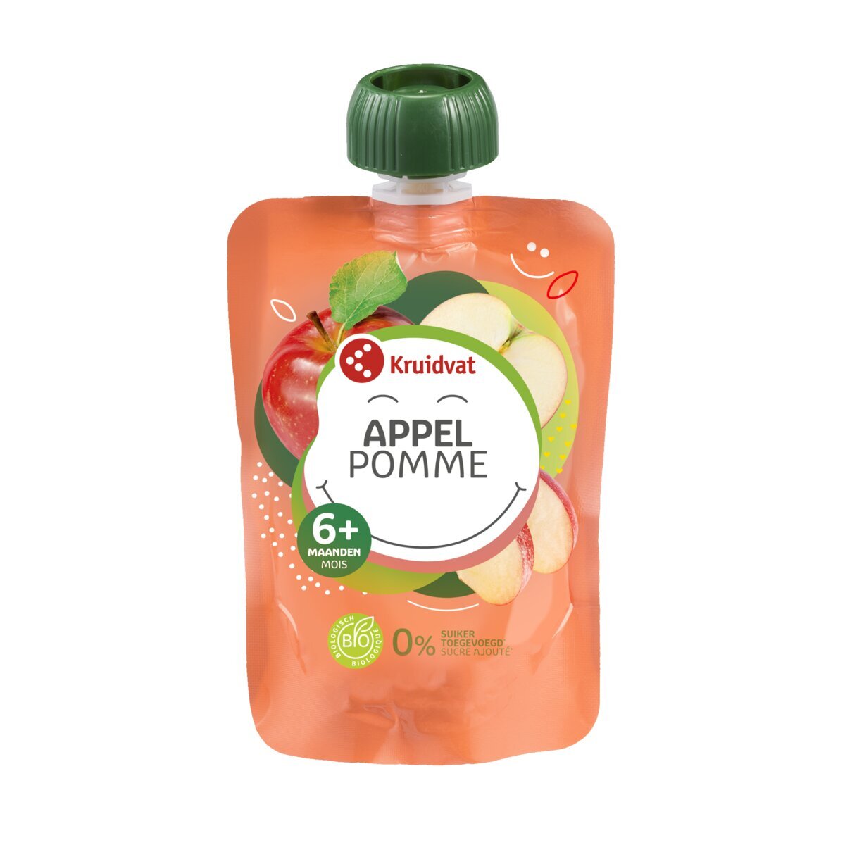 Kruidvat 6+M Bio Appel Knijpzakje