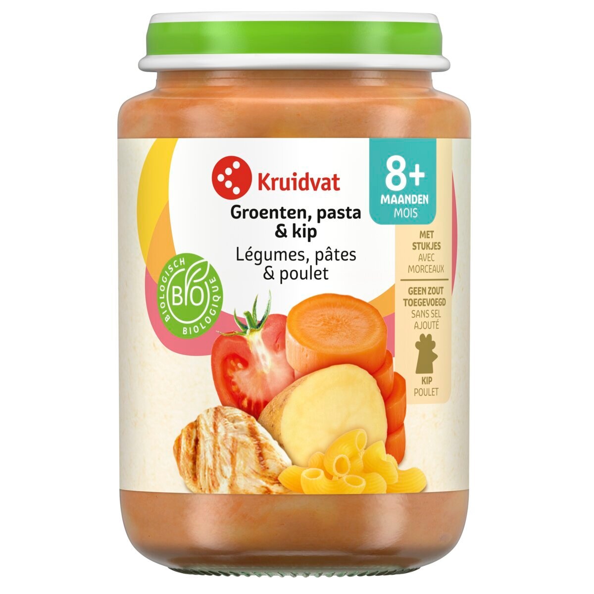 Kruidvat 8+M Bio Groenten, Pasta & Kip Maaltijd