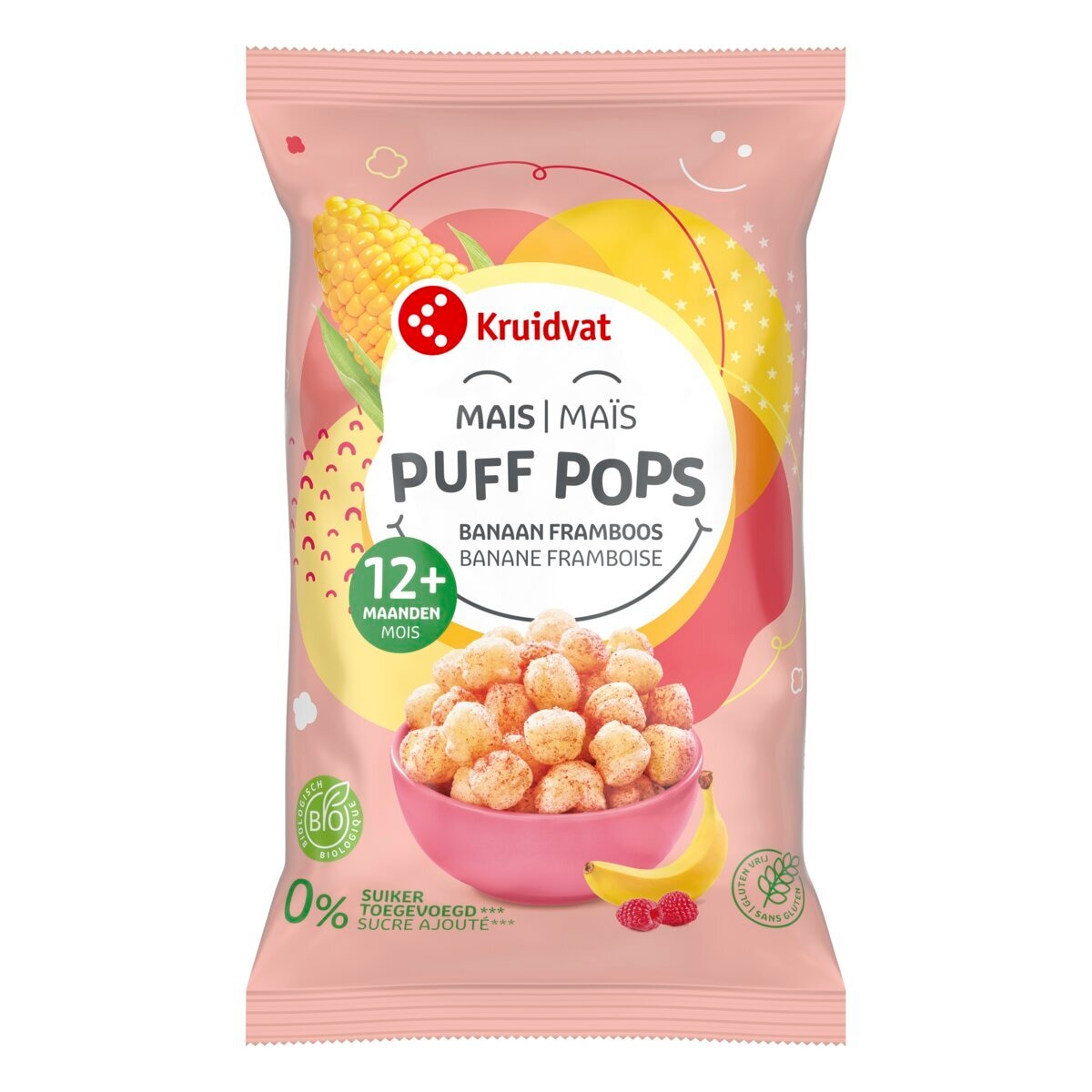 Kruidvat Banaan Framboos Puff Pops