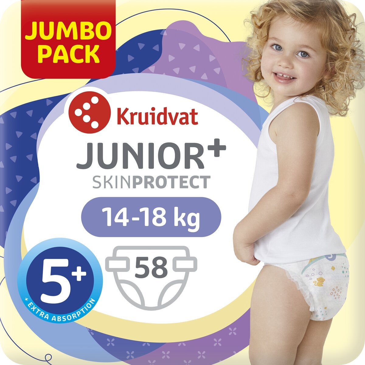 Kruidvat Junior Plus Maat 5+ Luiers Jumbopack