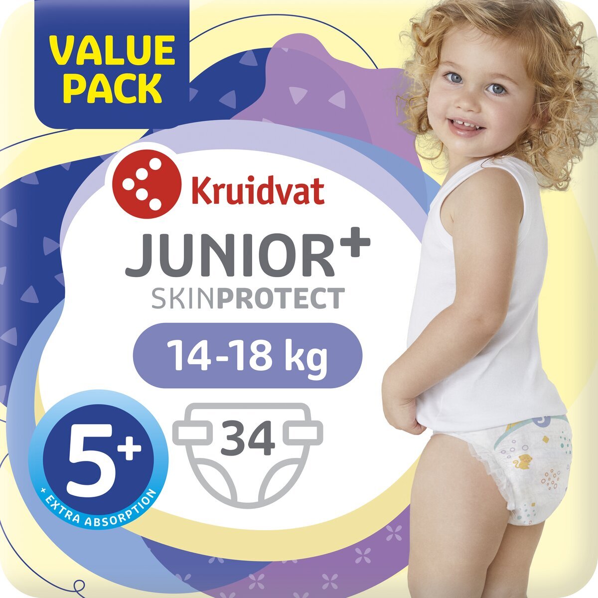 Kruidvat Junior Plus Maat 5+ Luiers Valuepack