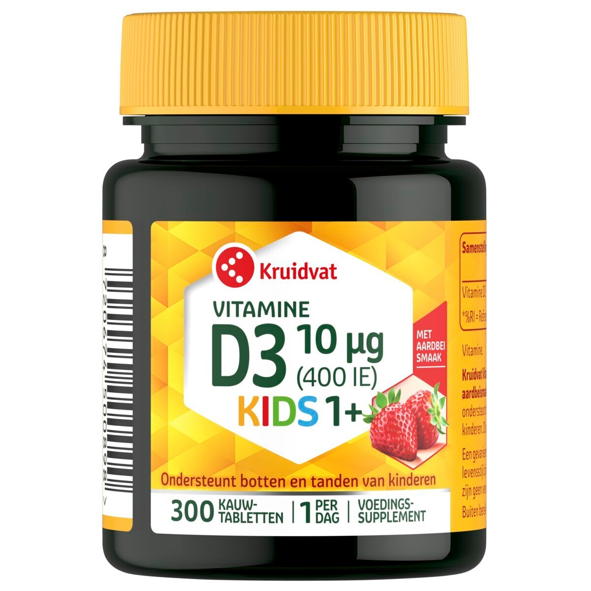 Kruidvat Kids 1+ Vitamine D3 10µg Kauwtabletten