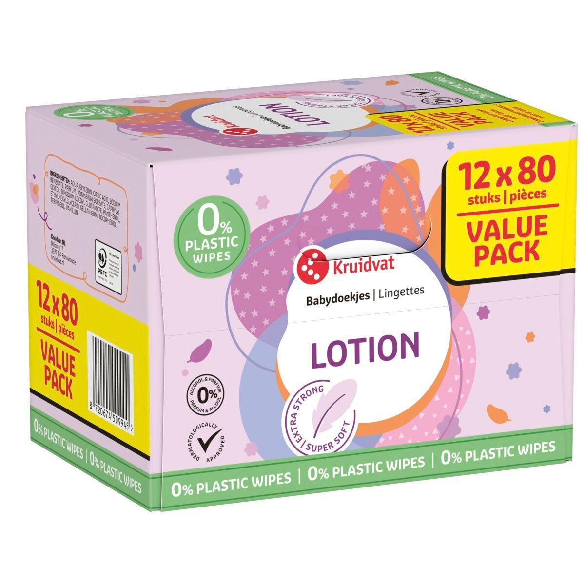 Kruidvat Lotion Plasticvrije Babydoekjes