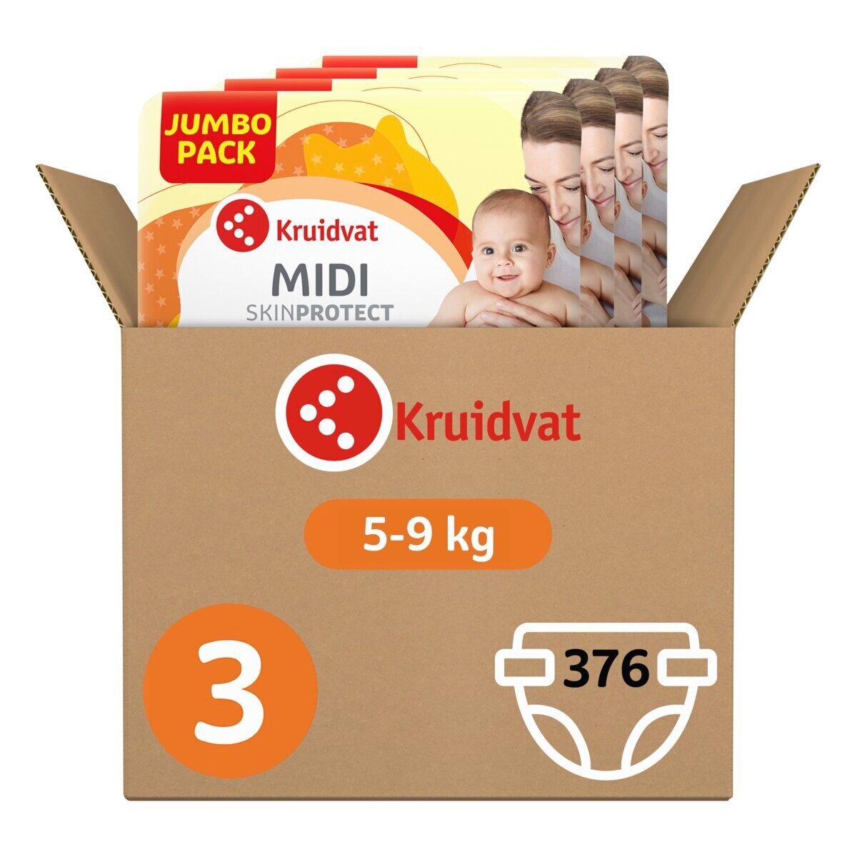 Kruidvat Midi Maat 3 Luiers Volumedoos 2 Maanden